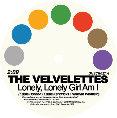 The Velvettes - Lonely Lonely Girl Am I / No One Could Love You More { vinyl }