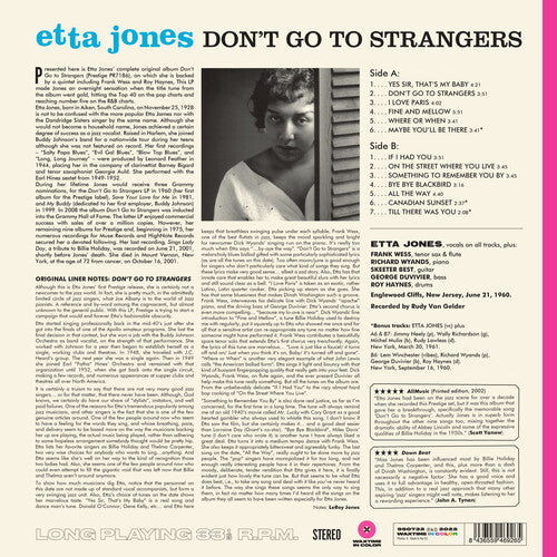 Etta Jones - Don't Go To Strangers - 180-Gram Pink { vinyl }