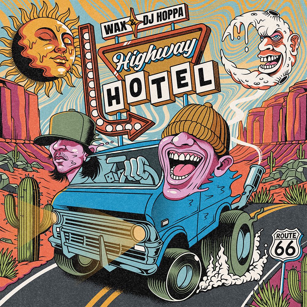 Wax & DJ Hoppa - Highway Hotel (Pink and Green)