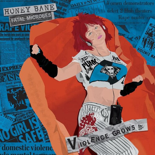 Honey Bane (Fatal Microbes) - Violence Grows - Bruised Black & Blue Vinyl