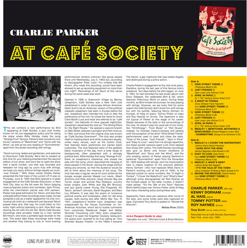 Charlie Parker - At Cafe Society [180-Gram Red Colored LP With Bonus Tracks] { vinyl }