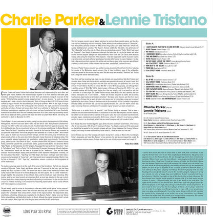Charlie Parker With Lennie Tristano [180-Gram Blue Colored Vinyl] { vinyl }