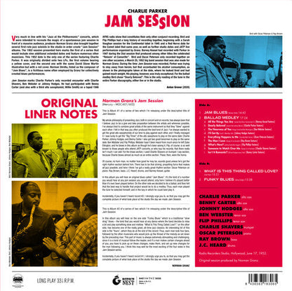 Charlie Parker - Jam Session [180-Gram Blue ] { vinyl }