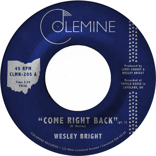Wesley Bright - Come Right Back (Opaque Red) { vinyl }