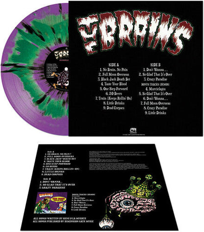 The Brains - No Brain No Pain - Green/purple Haze Splatter { vinyl }