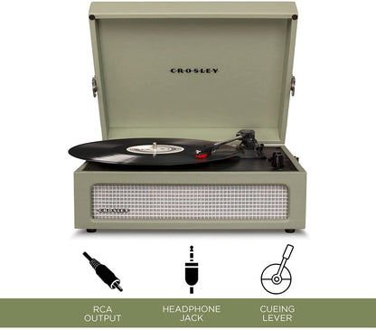 Crosley Voyager Plus - Bluetooth Turntable (Sage) [Tech & Turntables]