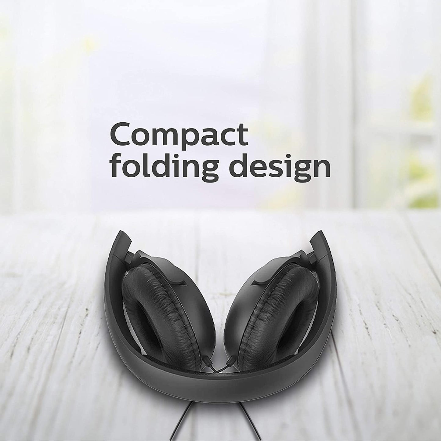 PHILIPS ON EAR HEADPHONES UH201BK/00 HEADPHONES WITH CABLE, BLACK [ACCESSORIES]