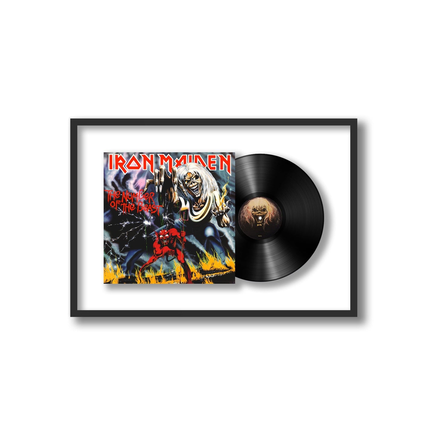 Framed Vinyl - The Number of the Beast { vinyl }
